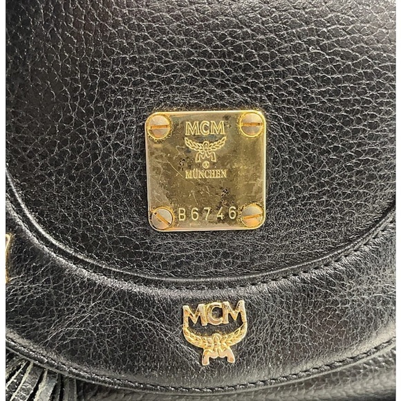 MCM Black Leather Backpack main image 9